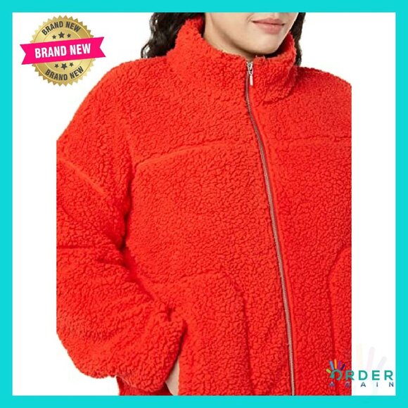Fleece Zip-Up Sherpa Jacket Women's Cozy Winter Chic Oversized Fit - Picture 6 of 8